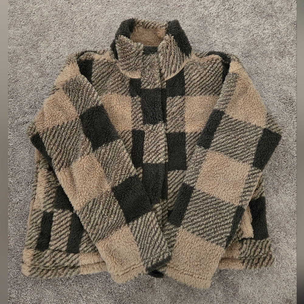 Plaid Sherpa Jacket